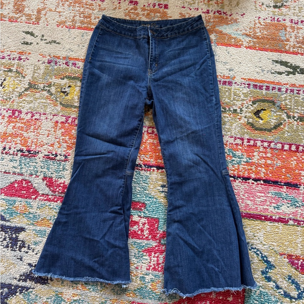 Rue 21 High Wait Bell Bottoms Women's Flared Blue Jeans plus Sz 15